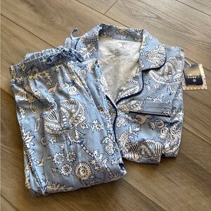 Roller Rabbit Light Blue Floral Pajama Set